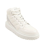 White Quilted Nylon D-Player Sneakers