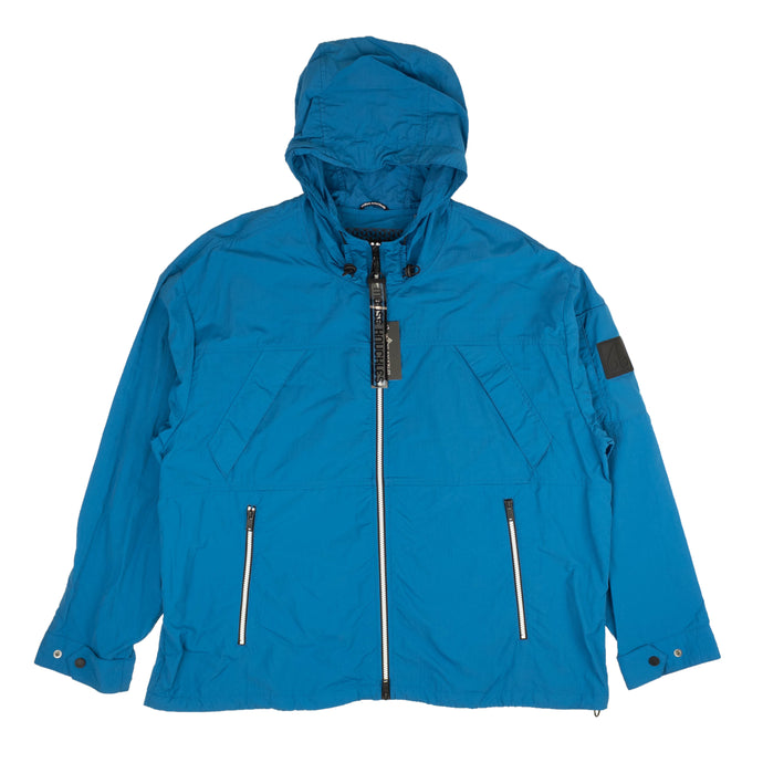 Men's Blue Zip-Up Anorak Jacket
