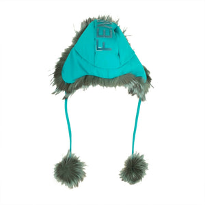 Blue Aviator Winter Fox Fur Hat