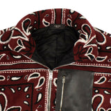 Red Printed Bandana Fleece Jacket