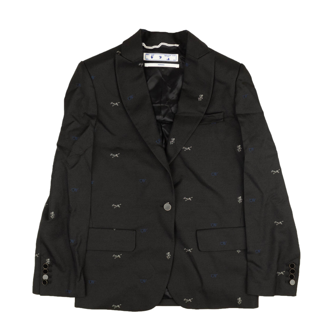 Black Jacquard Tomboy Jacket