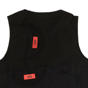 Black Logo Patch Outerwear Vest