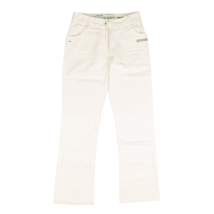 White Cotton Cropped Pants