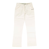 White Cotton Cropped Pants