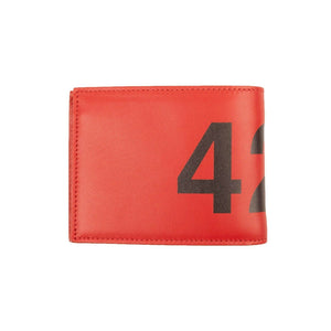 Red Leather Logo Wallet