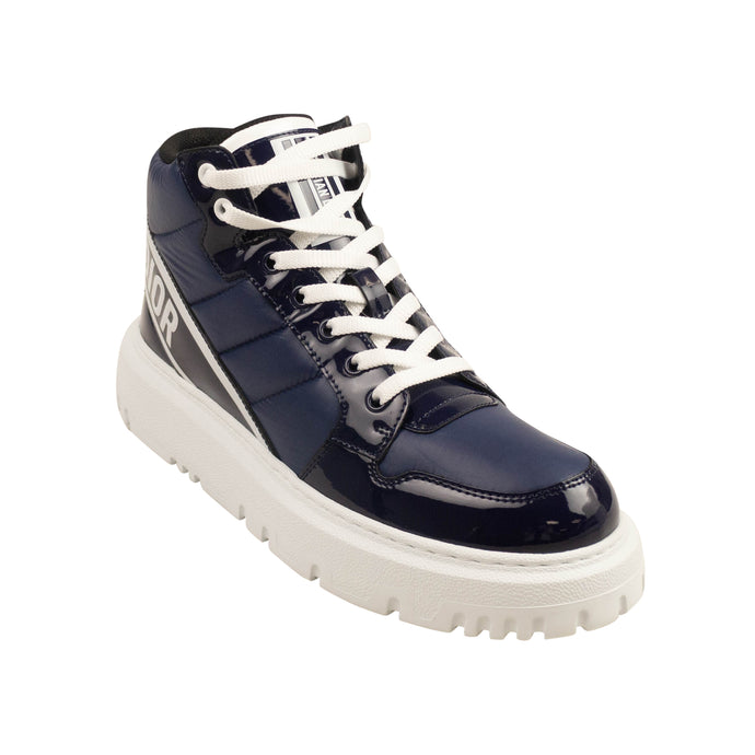 Navy Quilted Nylon D-Player Sneakers