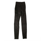 Black High Waisted Leather Pants