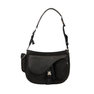 Black Saddle Soft Leather Bag