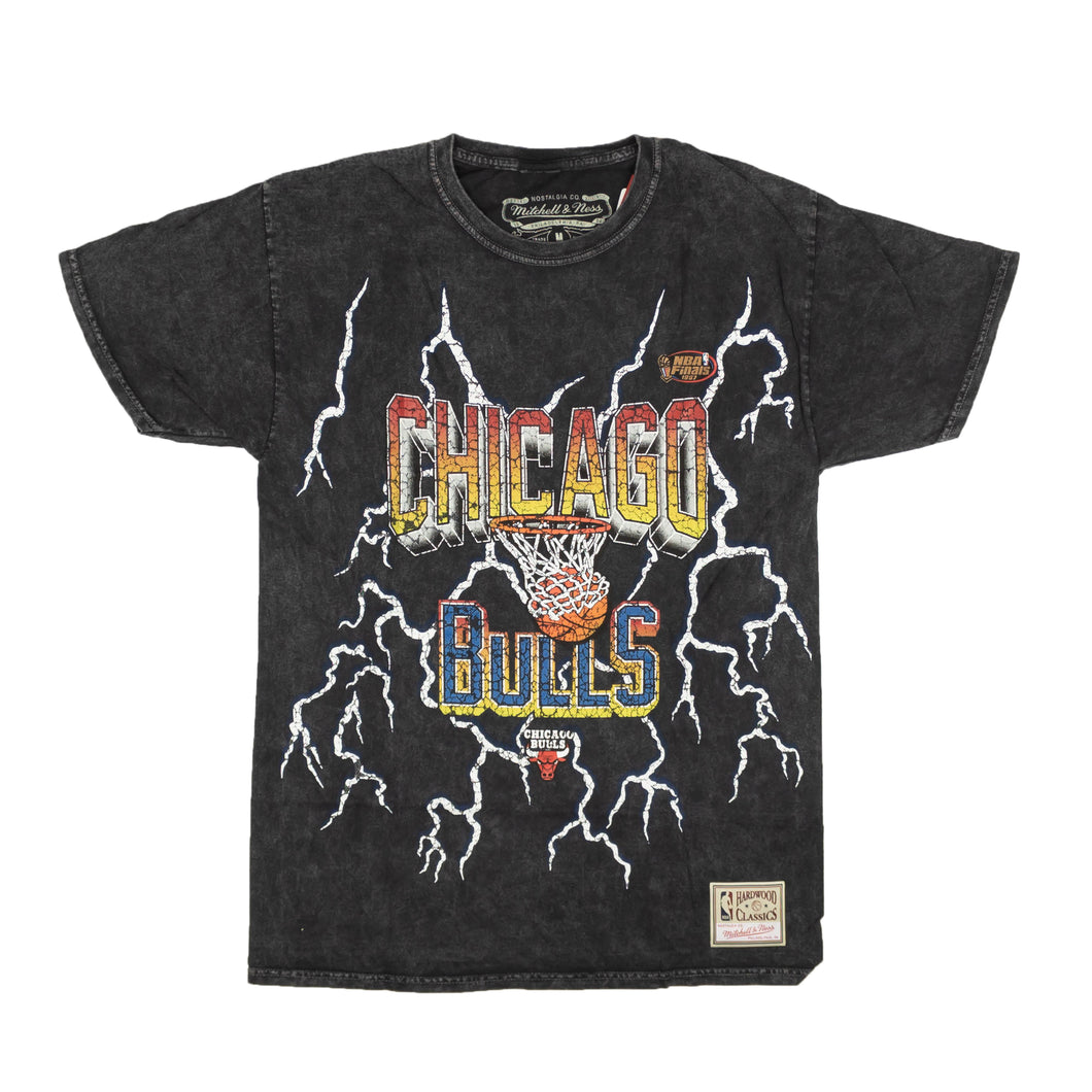 Black NBA Vintage Lightning Chicago Bulls T-Shirt
