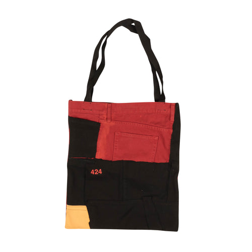 Black And Red Plaid Tote Bag