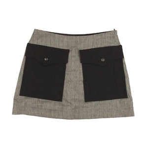 Gray Pinstripe Sensitive Content Mini Skirt