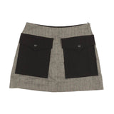 Gray Pinstripe Sensitive Content Mini Skirt