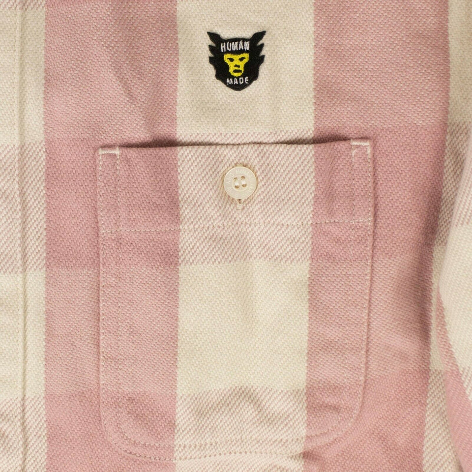 Pink And White Check Button Down Shirt