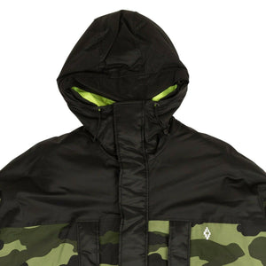 Black Green Camo Quilted Jacket