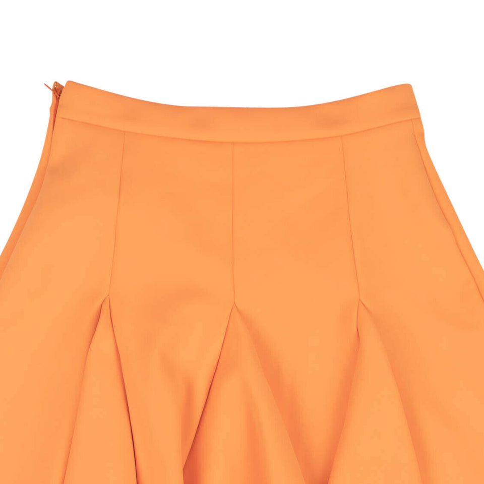 Orange Scuba Skater Skirt