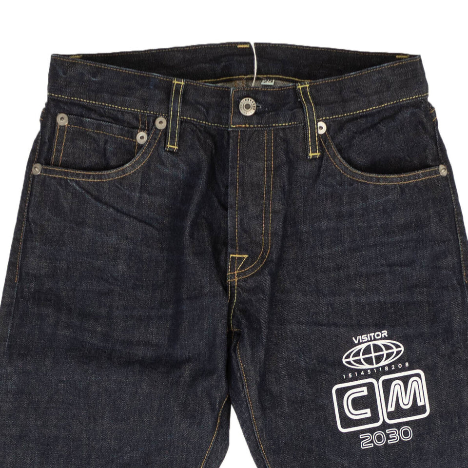 Visitor On Earth Logo Jeans - Navy Blue