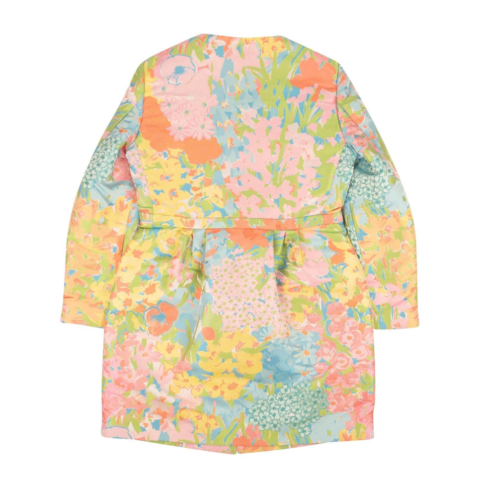 Multi Spring Floral Evening Long Jacket