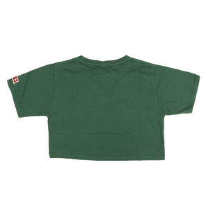 Green Short Sleeve Cropped Logo T-Shirt