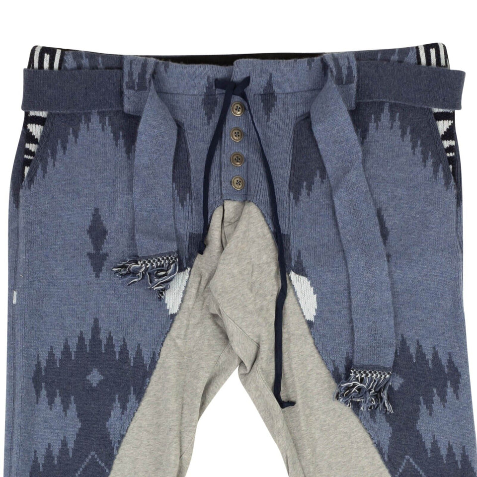 Alanui Wash Icon Patch Cashmere Pants - Blue