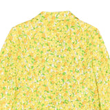 Yellow Lemon Print Silk Blazer