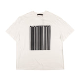 White Barcode Logo Short Sleeve T-Shirt