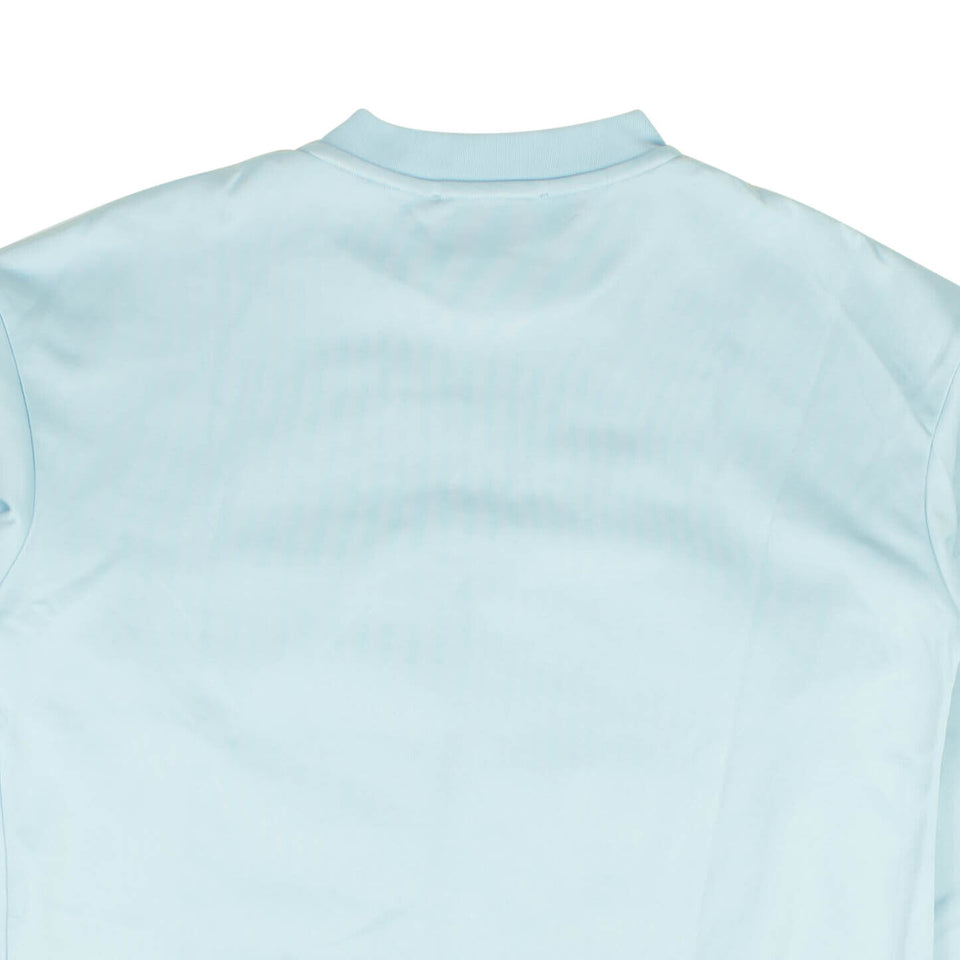 Light Blue Crewneck Logo Sweatshirt Dress