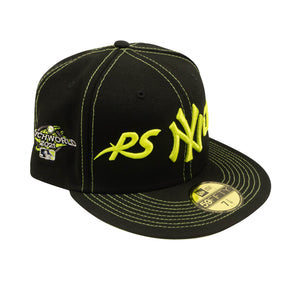 95-PSY-3011/7 Fitted_Cap_Black Black PSYCHWORLD x Yankees Fitted Cap