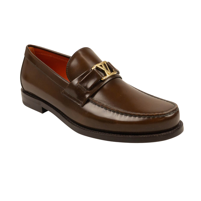 Cognac Brown Leather Major Loafers