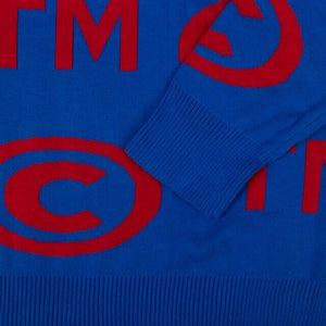 Blue And Red Knit Trade Mark Sweater