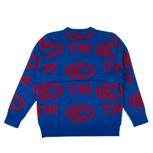 Blue And Red Knit Trade Mark Sweater