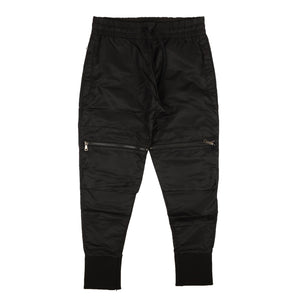 Black Zip Pocket Casual Pants