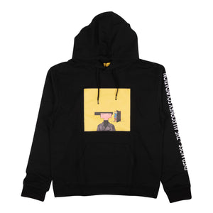 Black And Yelllow Square Graphic Hoodie