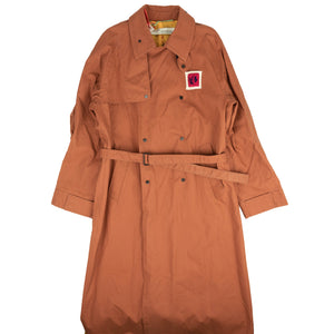 Brown Contrast Trench Coat