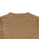 Khaki Graham Jacquard Long Sleeve T-Shirt
