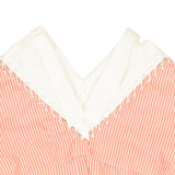 Pink Pinstripe Vertical Lace Crop Top