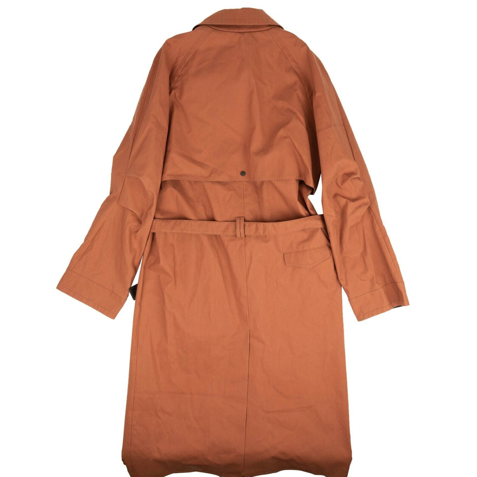 Brown Contrast Trench Coat