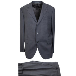 Black Caruso Wool Single Breasted Suit