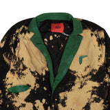 Black And Green Distressed Bleached Blazer