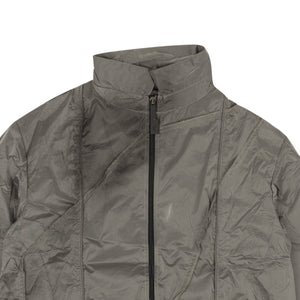 Men's Grey Splattered Zip-Up Shirt