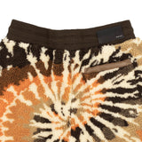 Orange And Brown Tie Dye Polar Fleece Shorts