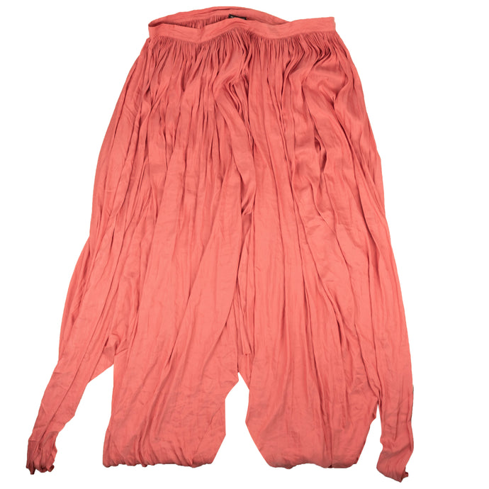 Pink Uneven Seam Ruched Skirt