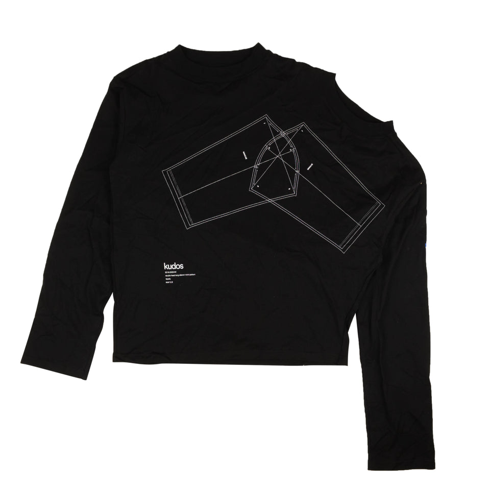 Black Long Sleeve Window We Are Here! T-Shirt