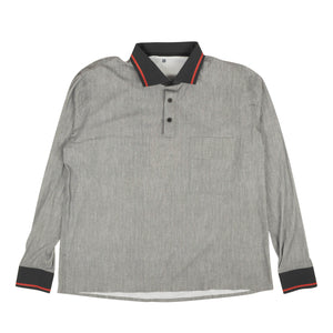 Grey Imitation Taped Polo Shirt