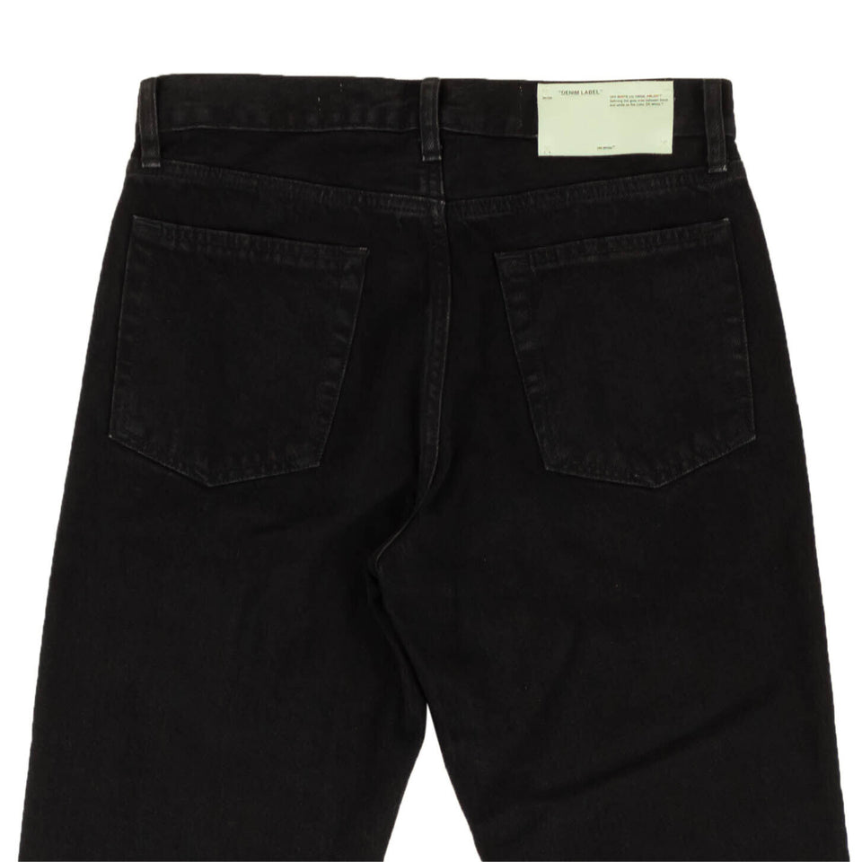 Black Floral Diag Frayed Jeans