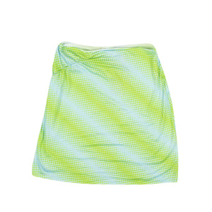 Green And Blue Ruched Miniskirt
