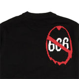 Black Anti 666 Knit Crewneck Sweater