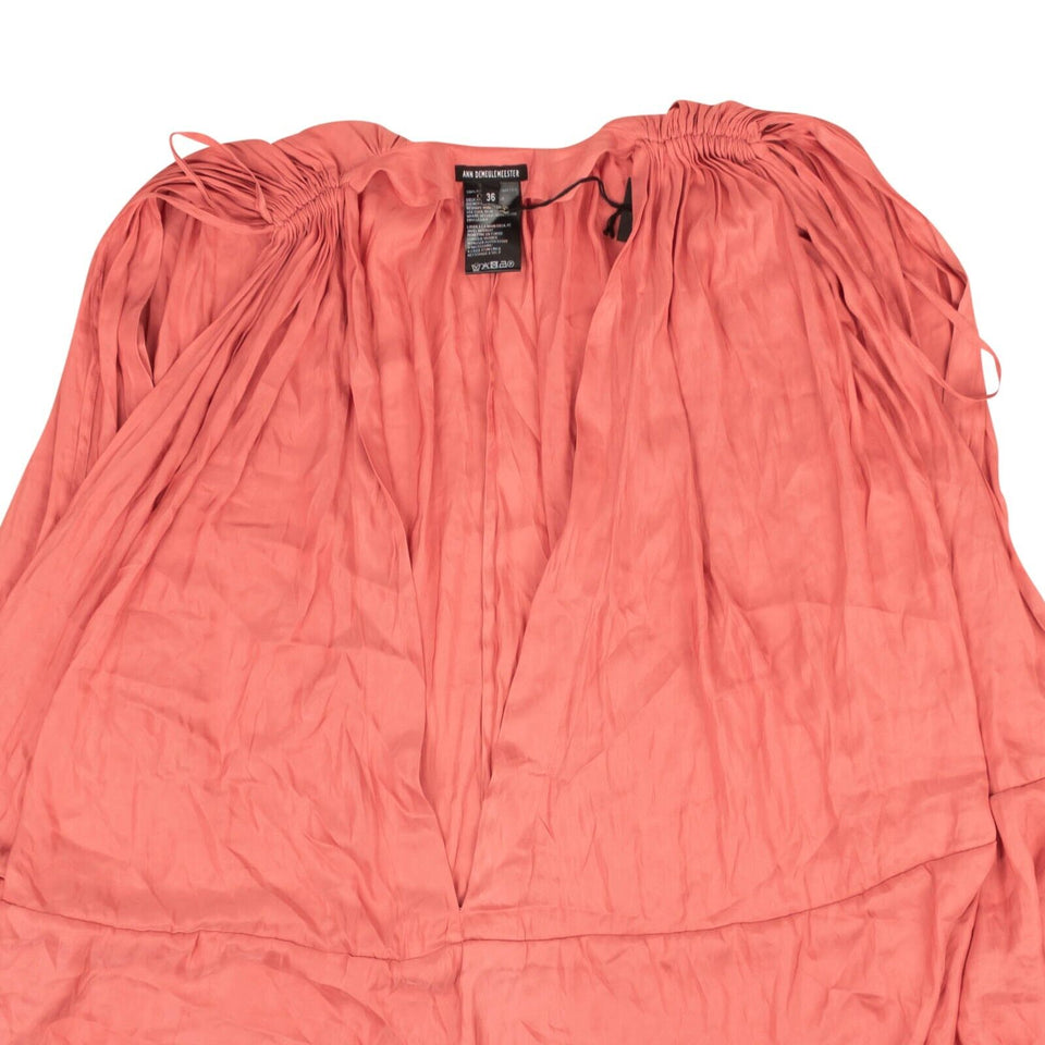 Pink V-Neck Ruched Loose Sleeveless Top