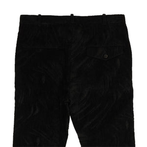 Black Textured Pants