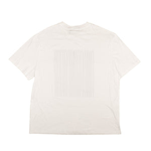 White Barcode Logo Short Sleeve T-Shirt