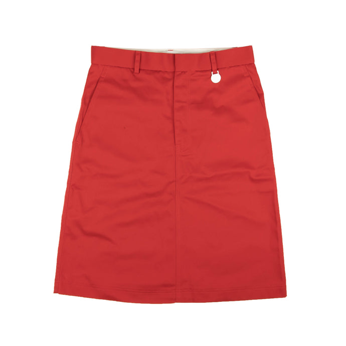 Red Straight Pencil Skirt